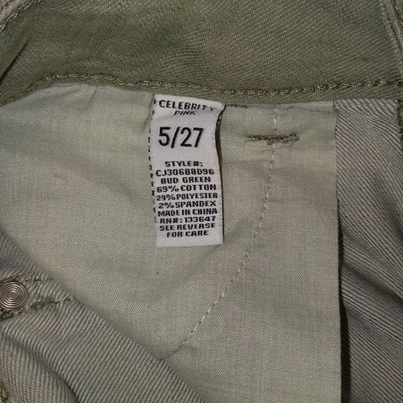 Celebrity Pink Green Shorts – Size 5/27 - Picture 9 of 9